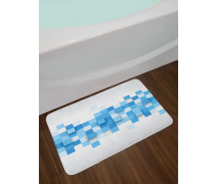 3D Mosaic Geometric Bath Mat