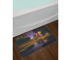 Lantern Forest Night Bath Mat