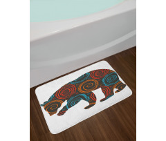 Bear Circles Dots Bath Mat