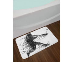 Baseball Player Bath Mat