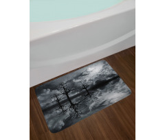 Trees Night Sky Cloud Bath Mat