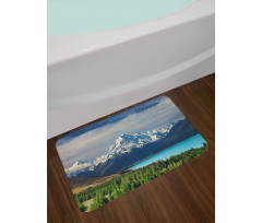 Mount Cook Pukaki Lake Bath Mat