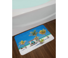 Ocean Coastline Holiday Bath Mat