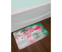 Rose Petals Butterfly Bath Mat