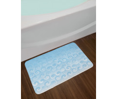 Spiral Circles Dots Bath Mat
