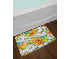 Macro Flower Petals Art Bath Mat