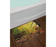 Pine River in Autumn Bath Mat