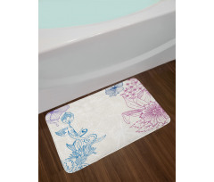 Flower Field Spring Art Bath Mat