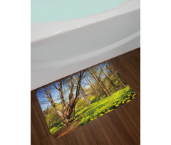 Spring Forest Flowers Bath Mat