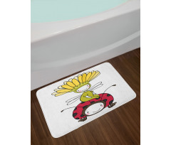 Flower Fairy and Ladybug Bath Mat