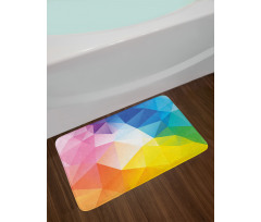 Fractal Colored Lines Bath Mat