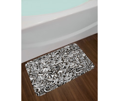 Winged Hearts Bath Mat