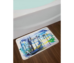 Boat in Venice Italy Bath Mat