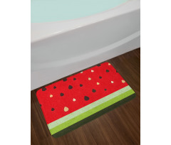 Watermelon Macro Fruit Bath Mat