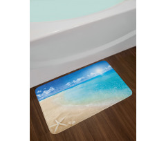 Sunny Seashore and Shells Bath Mat