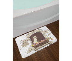 Cartoon Pet Cat Animal Bath Mat