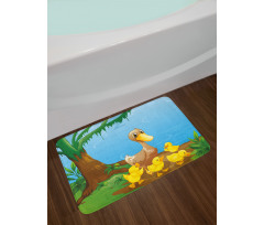 Duck and Ducklings Bath Mat