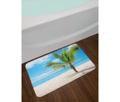 Coconut Palm at Beach Bath Mat