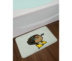Scuba Diver Hedgehog Bath Mat