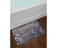 Road Intersection Paris Bath Mat