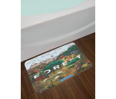 Mountain Range Valley Bath Mat