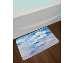 Cloudy Sky Hazy Serene Bath Mat