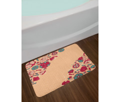 Nostalgic Polka Dots Bath Mat