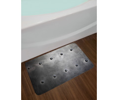 Black Grunge Plate Bath Mat