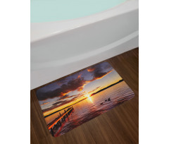 Lake Rotorua at Sunrise Bath Mat