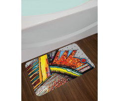 Funky Abstract Music Bath Mat