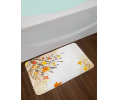 Maple Leaves in Autumn Bath Mat