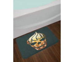 Skull Fractal Effects Bath Mat