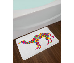 Abstract Camel Bath Mat