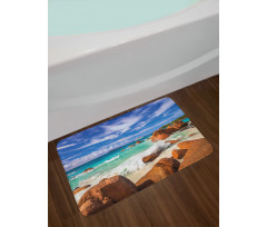 Rocky Coast Seychelles Bath Mat