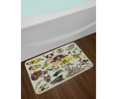 Skeleton Gothic Bath Mat