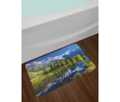 Mountain Lake Evergreen Bath Mat