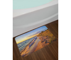 Sandy Calm Beach Sunset Bath Mat