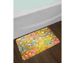 Xmas Grunge Stars Bath Mat