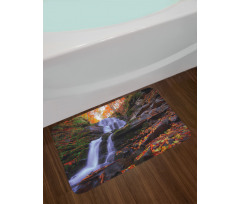 Mountain and Waterfall Bath Mat