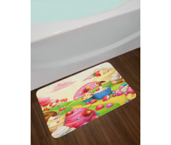 Yummy Donuts Land Bath Mat