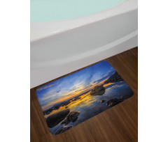 Twilight Rocky Shore Bath Mat