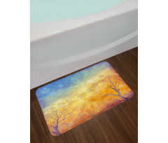 Autumn Trees Gulls Sky Bath Mat