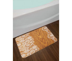Lace Wooden Retro Bath Mat