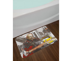 Street Musician Singing Bath Mat