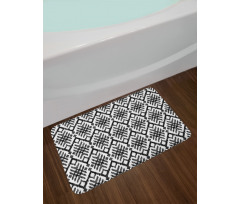 Diagonal Bohemic Shapes Bath Mat