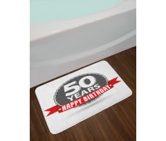 50th Birthday Retro Bath Mat