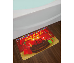 Party Set up and Cake Bath Mat
