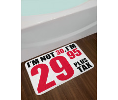 Forever Young Slogan Bath Mat