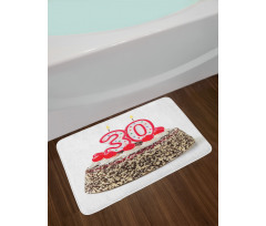 Cake Cherries Candles Bath Mat