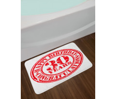 Grunge Birthday Stamp Bath Mat